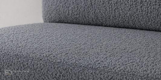 Teddy Bouclé Grey fabric close-up — Furniture Done