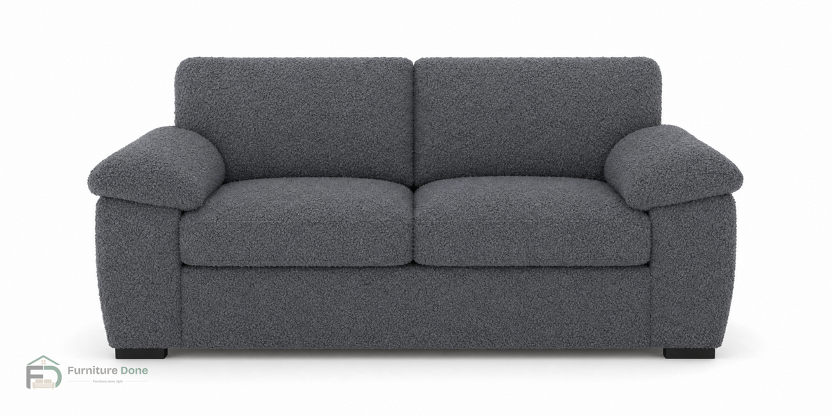 Amalfi 2 Seater Sofa in Teddy Bouclé Grey — Furniture Done