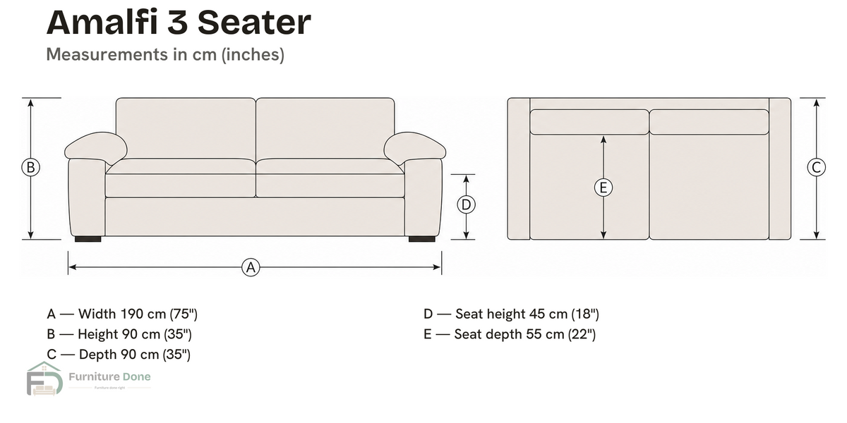 3 Seater — dimensions