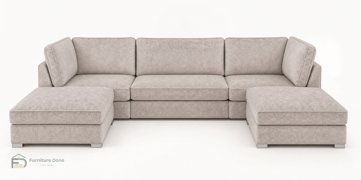 Bishop U Shape Sofa in Dapple Cream — Furniture Done