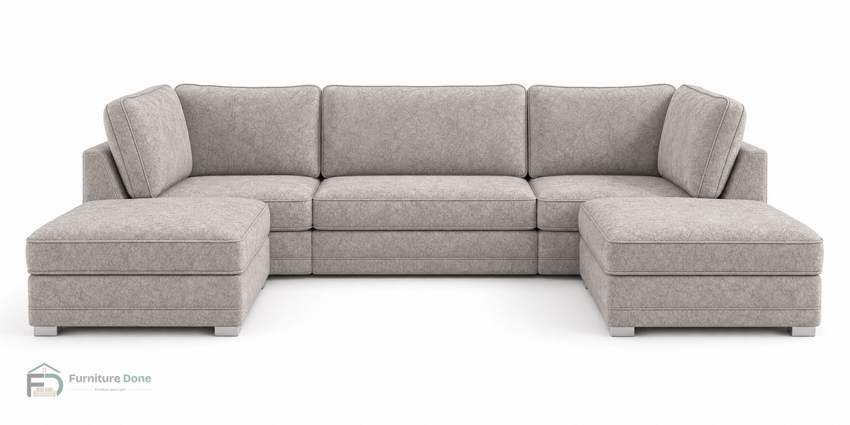 Bishop U Shape Sofa in Dapple Oatmeal — Furniture Done