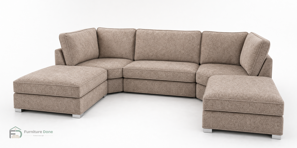 Bishop U Shape Sofa in Dapple Caramel — Furniture Done