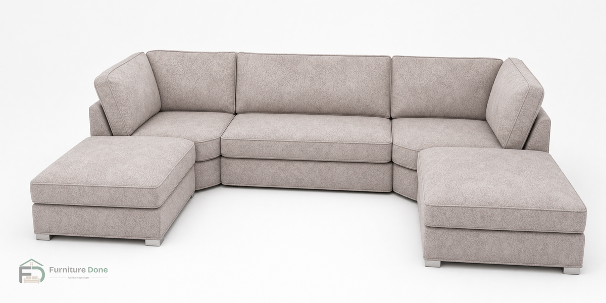 Bishop U Shape Sofa in Dapple Cream — Furniture Done