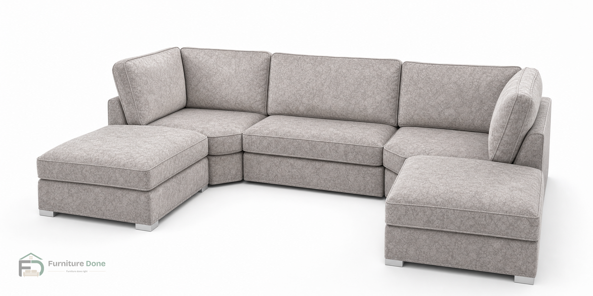Bishop U Shape Sofa in Dapple Oatmeal — Furniture Done