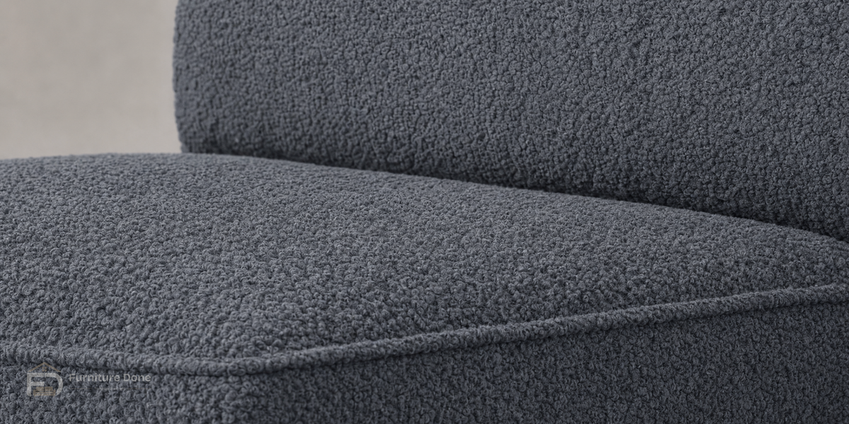 Teddy Bouclé Grey fabric close-up — Furniture Done