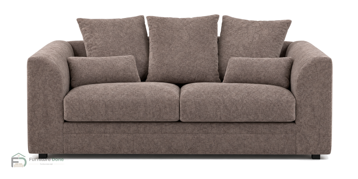 Chicago Scatter Back 2 Seater Sofa in Dapple Chocolate — Furniture Done