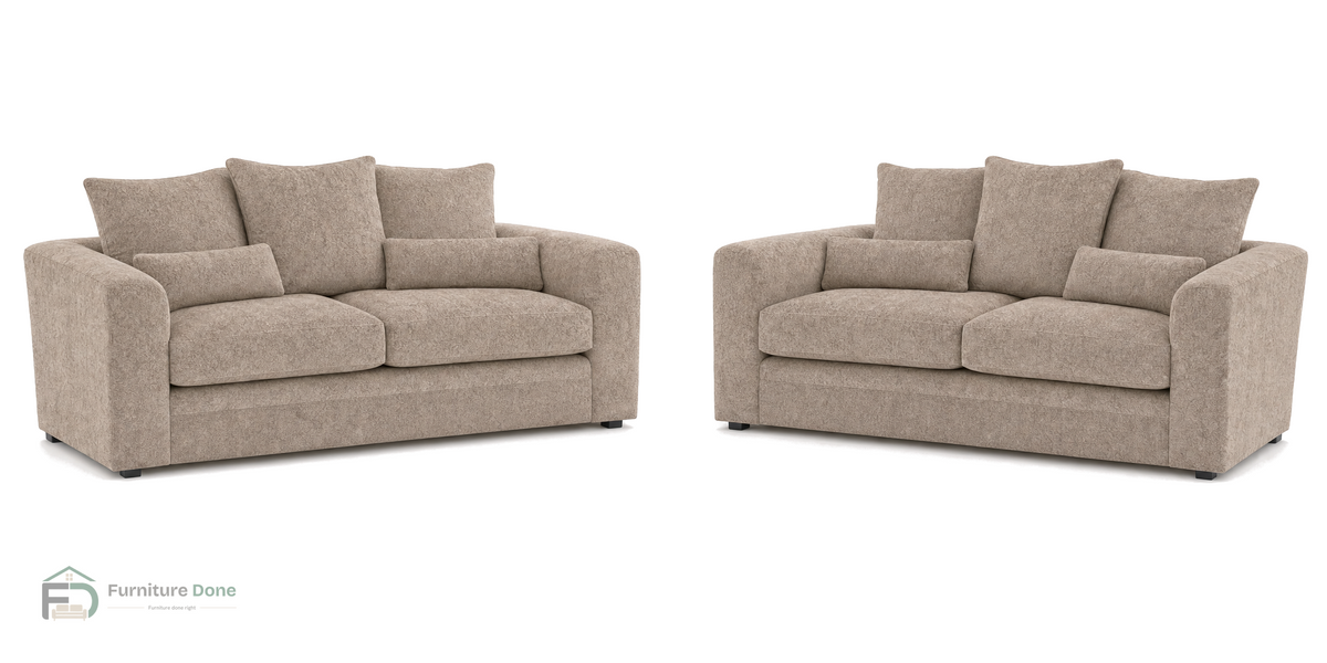 Chicago Scatter Back 2+2 Sofa Set in Dapple Caramel — Furniture Done