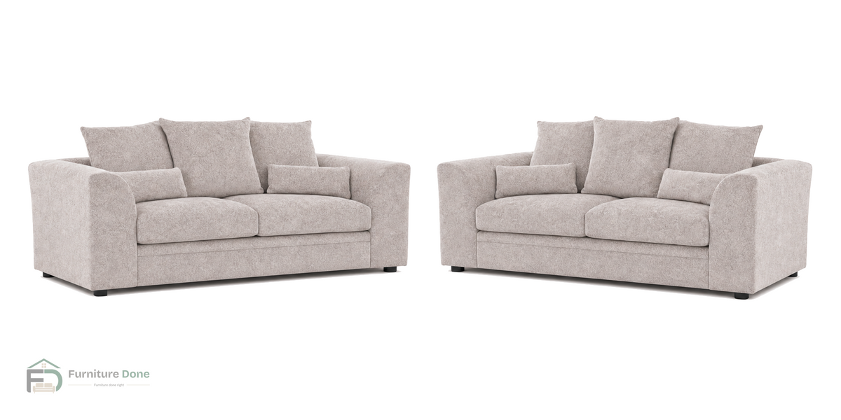 Chicago Scatter Back 2+2 Sofa Set in Dapple Cream — Furniture Done