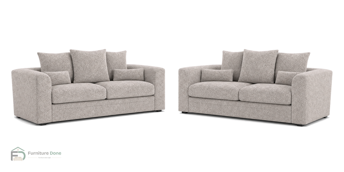 Chicago Scatter Back 2+2 Sofa Set in Dapple Oatmeal — Furniture Done
