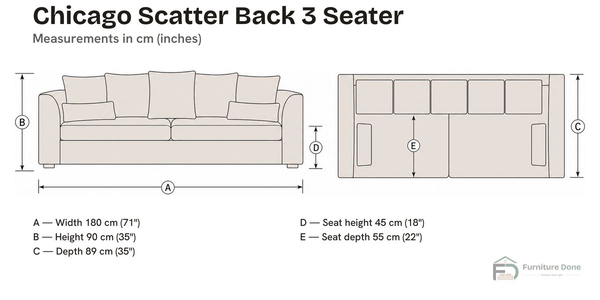 3 Seater — dimensions