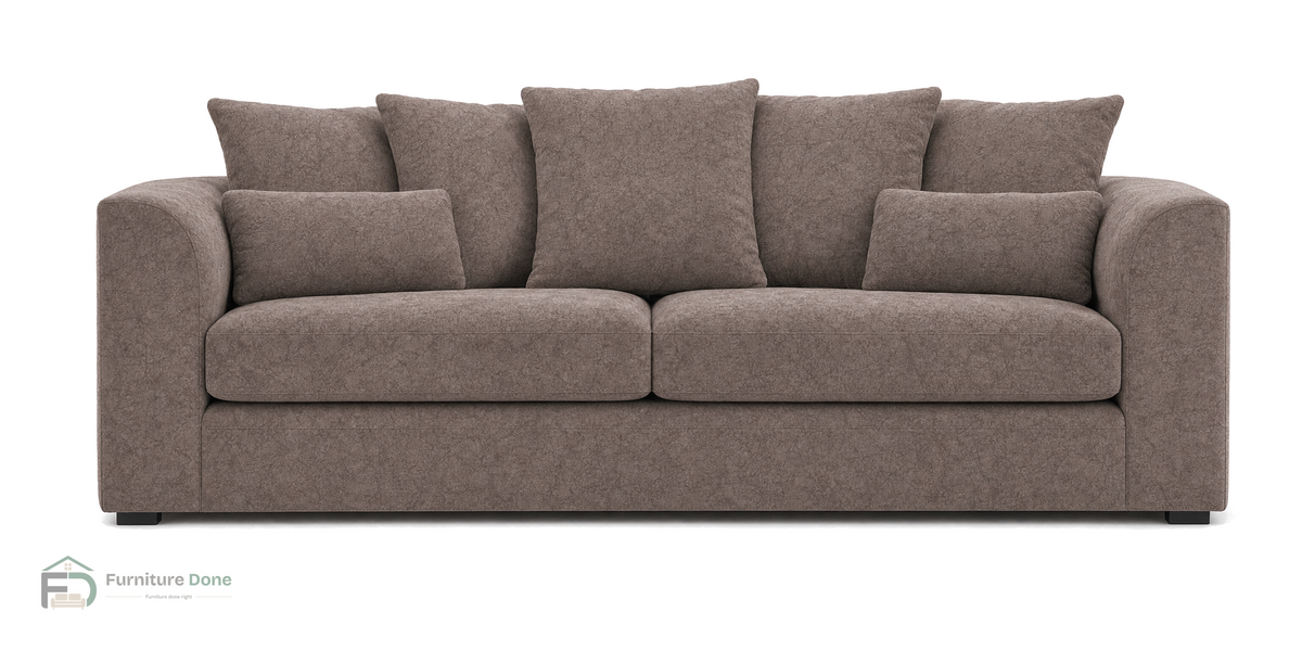 Chicago Scatter Back 3 Seater Sofa in Dapple Chocolate — Furniture Done