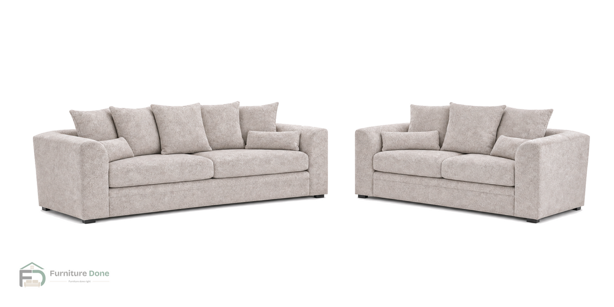 Chicago Scatter Back 3+2 Sofa Set in Dapple Cream — Furniture Done