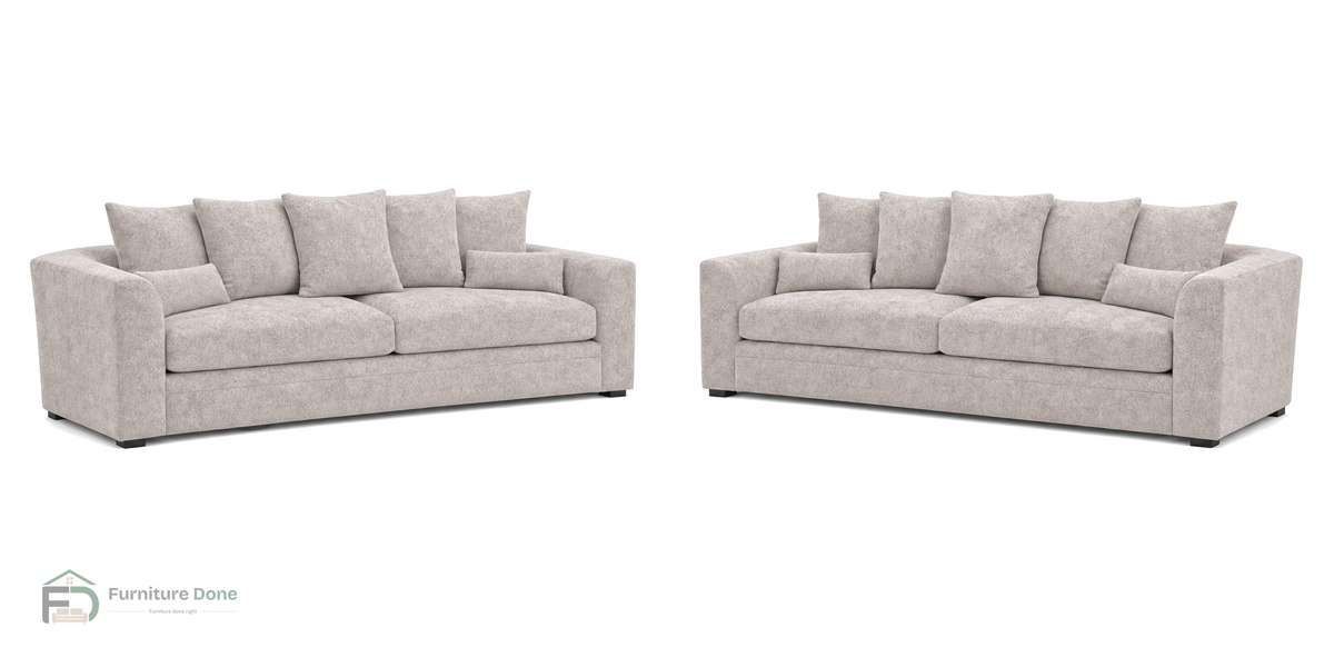 Chicago Scatter Back 3+3 Sofa Set in Dapple Cream — Furniture Done