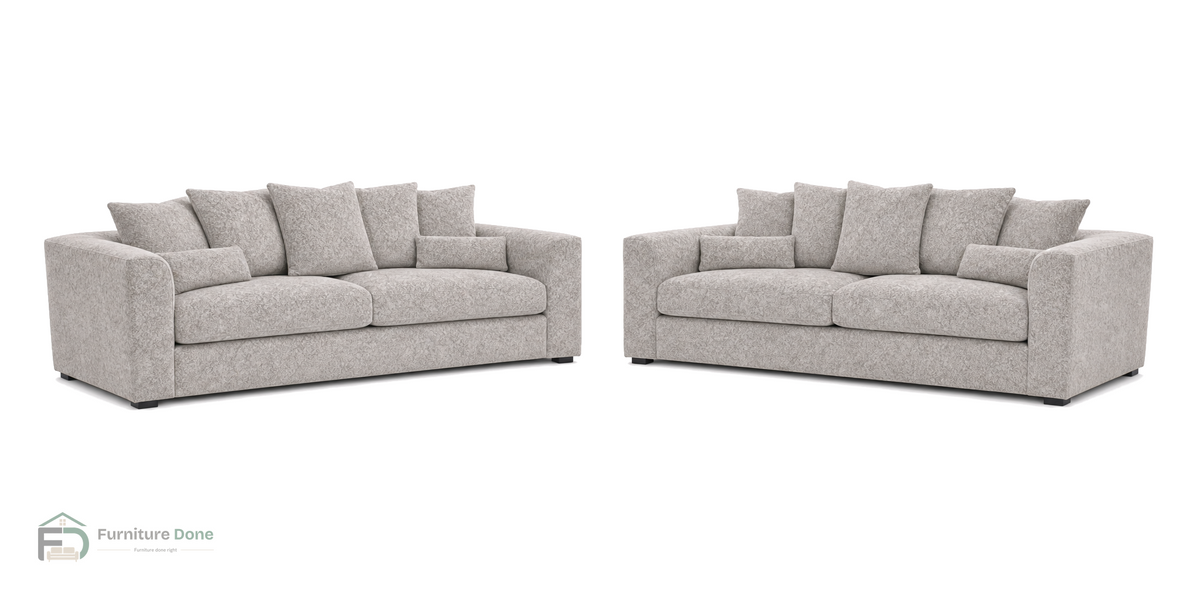 Chicago Scatter Back 3+3 Sofa Set in Dapple Oatmeal — Furniture Done