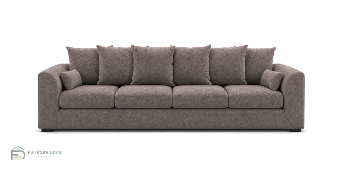 Chicago Scatter Back 4 Seater Sofa in Dapple Chocolate — Furniture Done