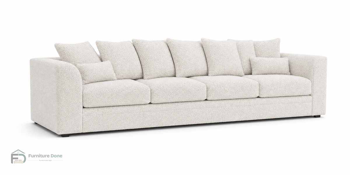 Four seater sofa in Teddy Bouclé White