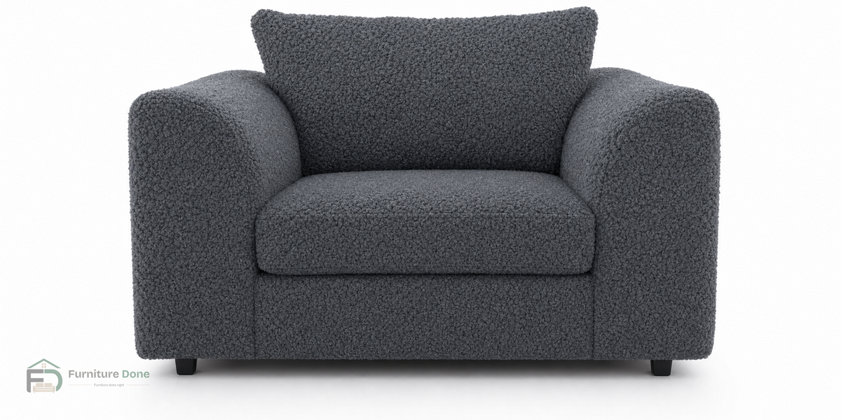 Chicago Armchair in Teddy Bouclé Grey — Furniture Done