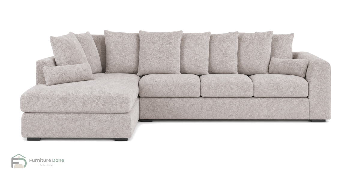 Chicago Scatter Back Large Corner Sofa LH in Dapple Cream — Furniture Done