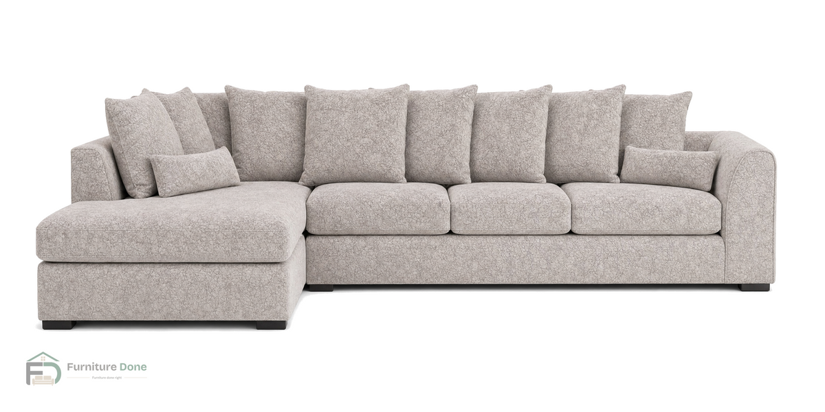 Chicago Scatter Back Large Corner Sofa LH in Dapple Oatmeal — Furniture Done