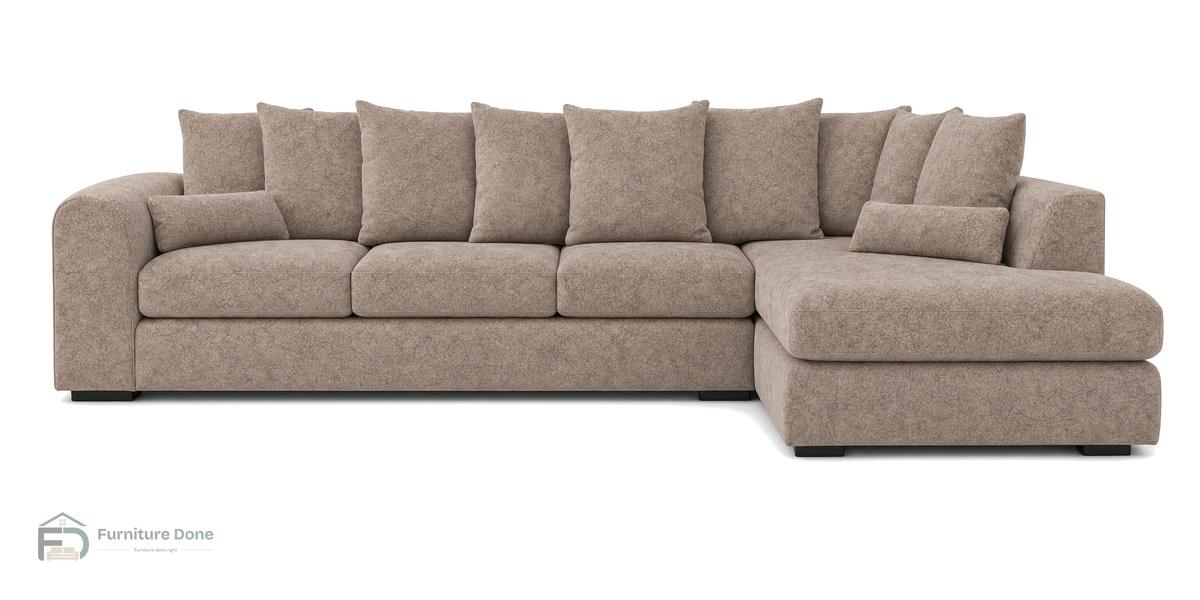 Chicago Scatter Back Large Corner Sofa RH in Dapple Caramel — Furniture Done