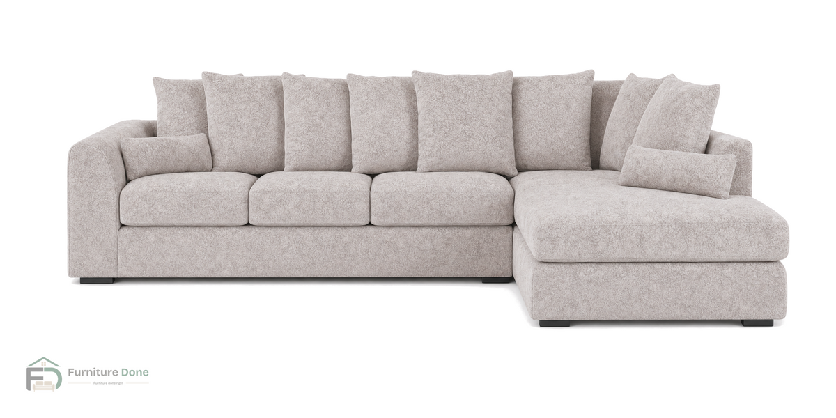 Chicago Scatter Back Large Corner Sofa RH in Dapple Cream — Furniture Done