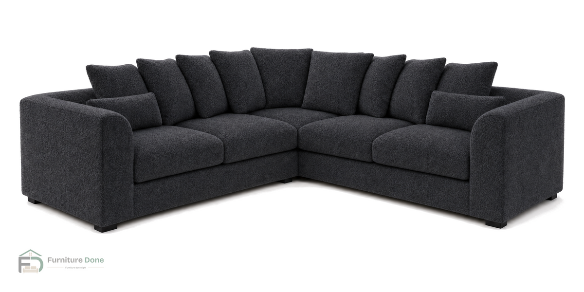 Chicago Scatter Back Symmetrical Sofa in Dapple Black — Furniture Done