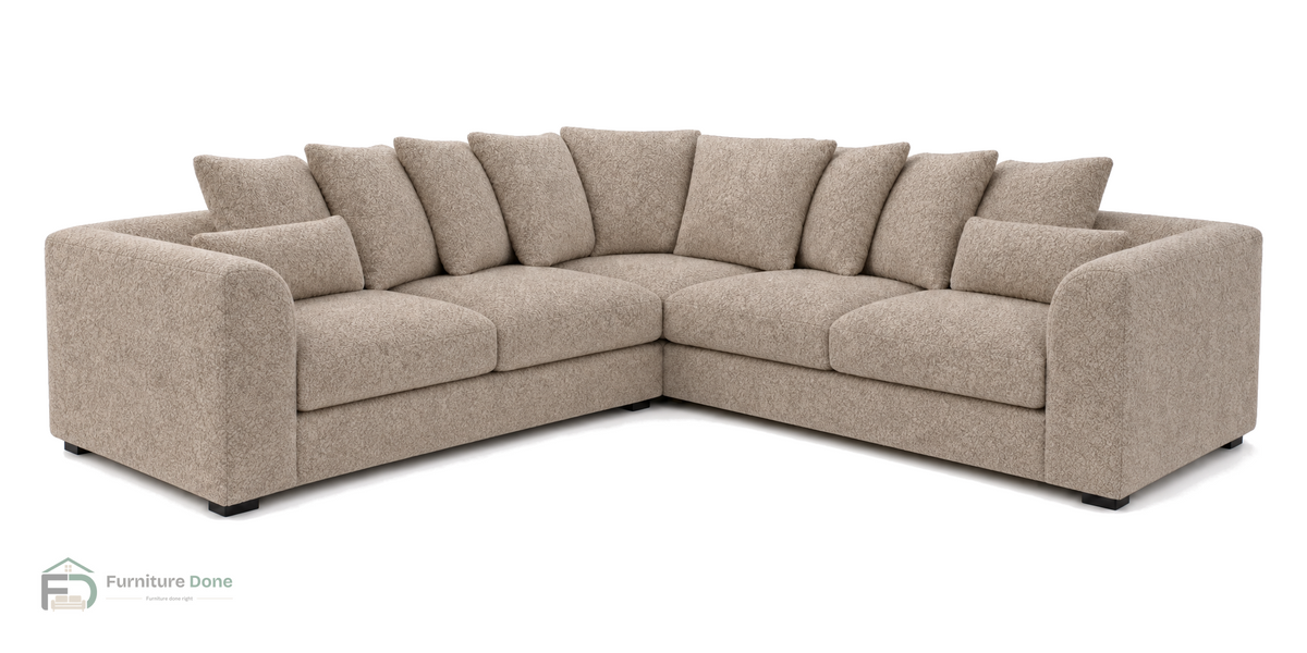 Chicago Scatter Back Symmetrical Sofa in Dapple Caramel — Furniture Done