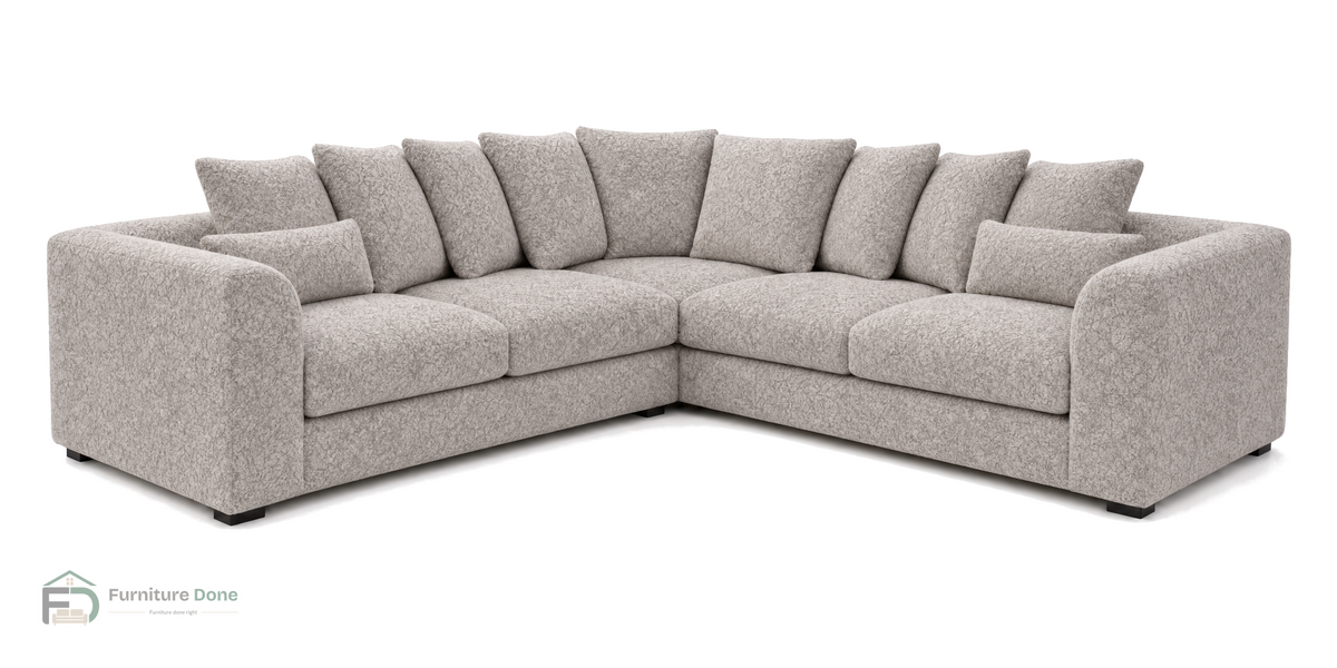Chicago Scatter Back Symmetrical Sofa in Dapple Oatmeal — Furniture Done