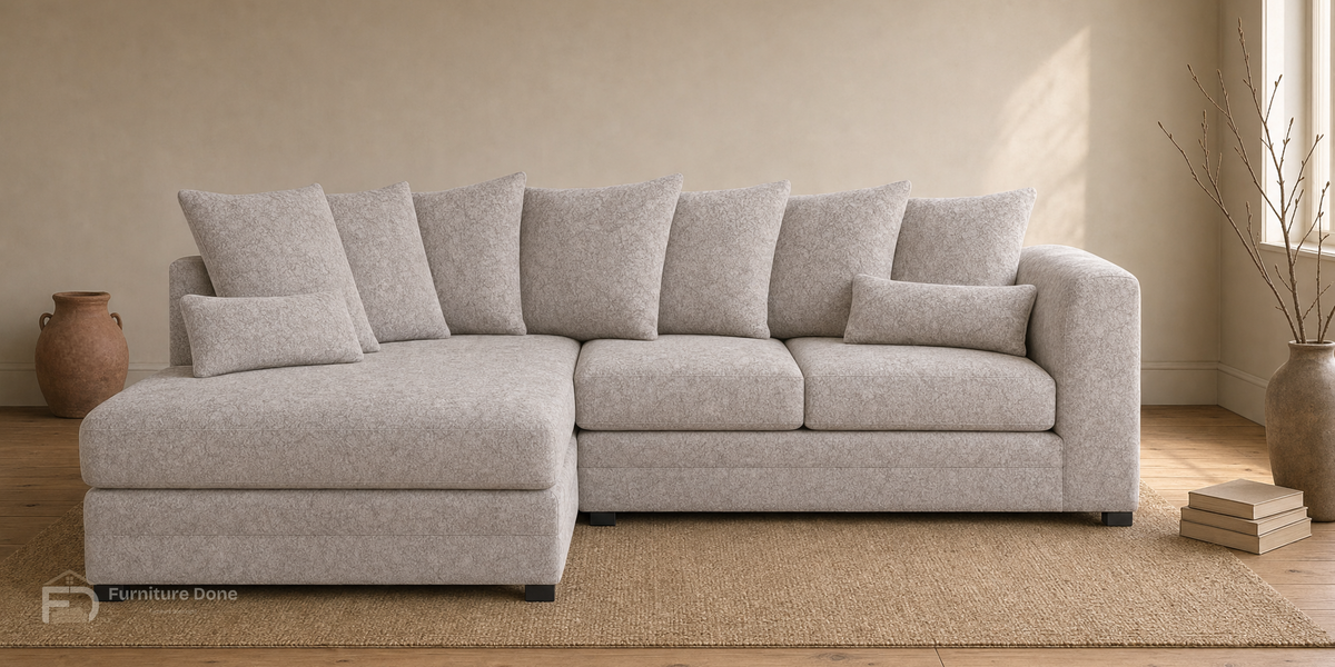 Chicago Scatter Back Corner Sofa LH in Dapple Cream — Furniture Done