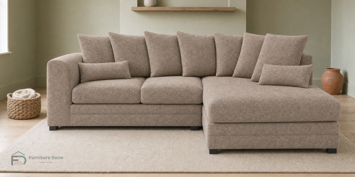 Chicago Scatter Back Corner Sofa RH in Dapple Caramel — Furniture Done