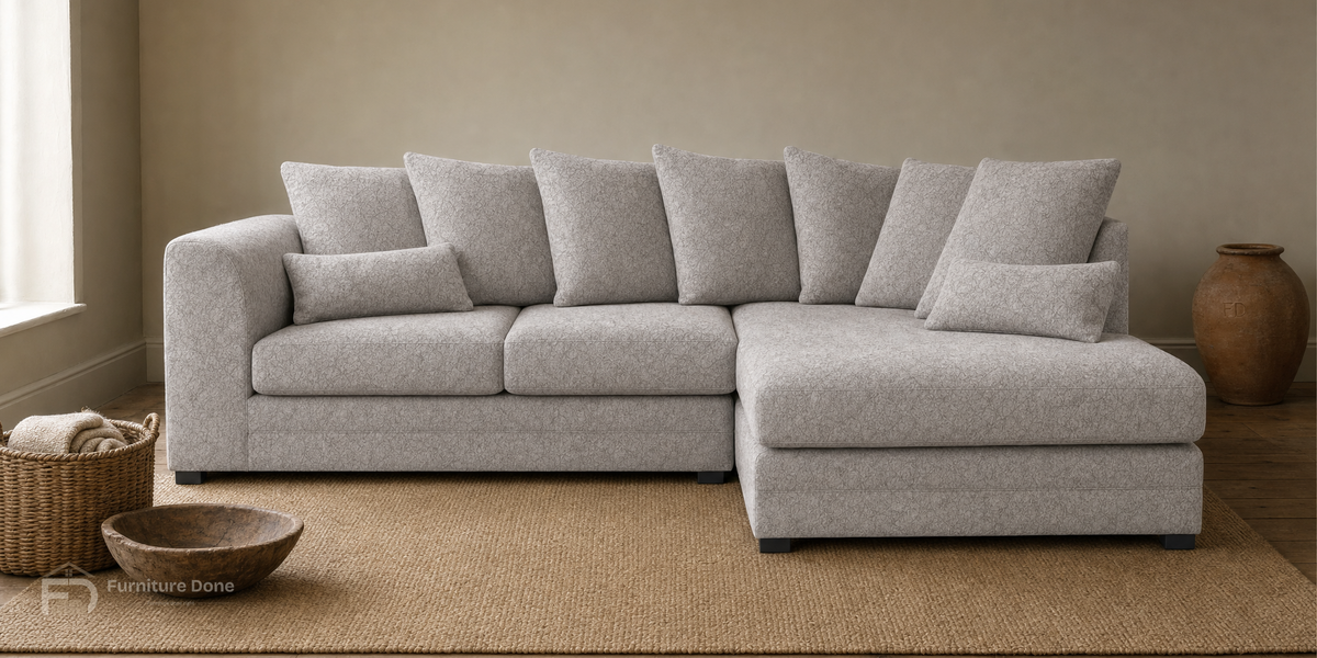 Chicago Scatter Back Corner Sofa RH in Dapple Oatmeal — Furniture Done