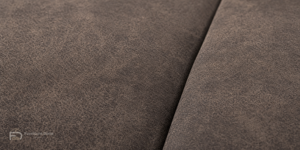Faux Leather Chocolate fabric close-up — Furniture Done
