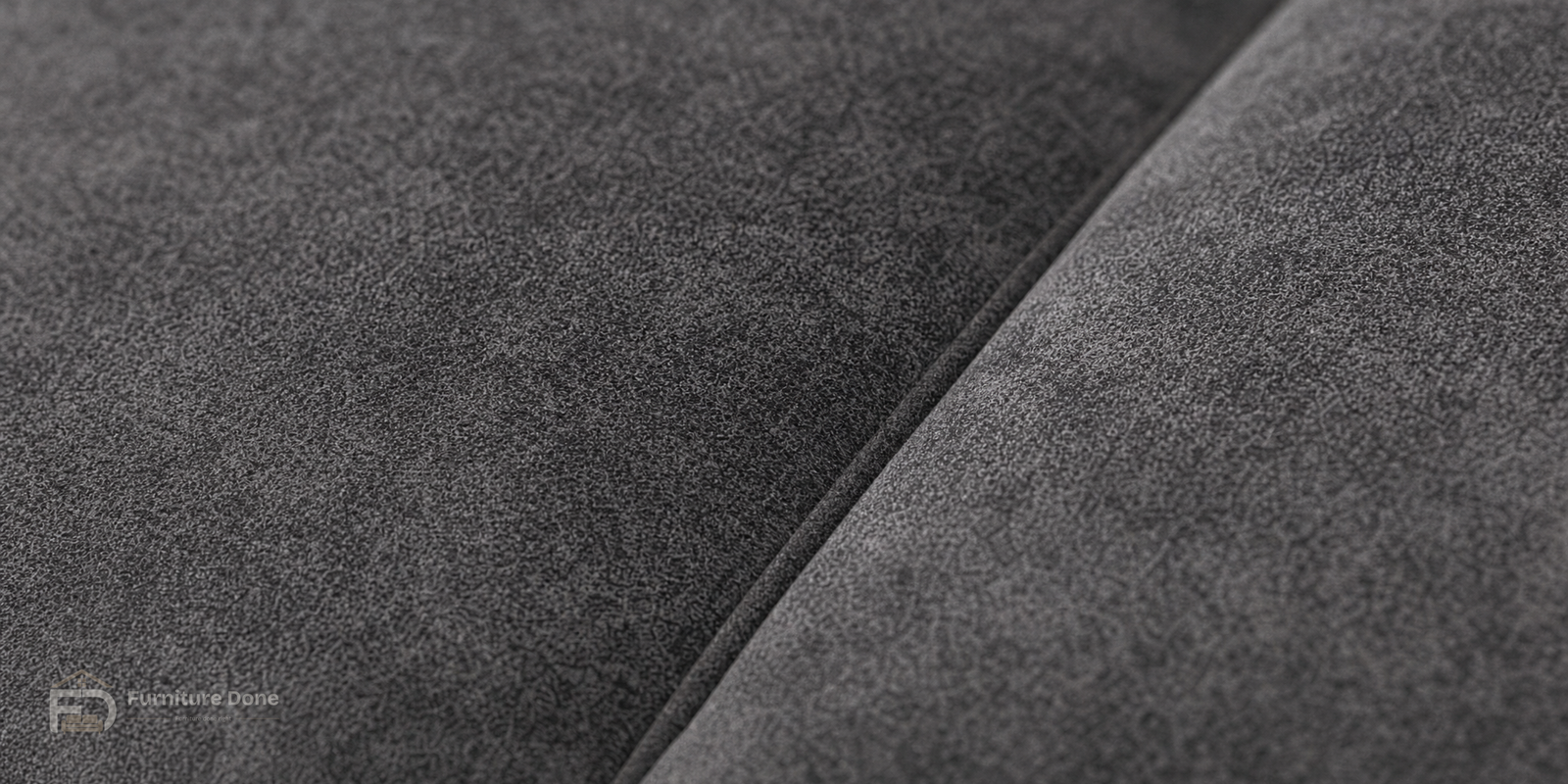 Faux Leather Grey fabric close-up — Furniture Done