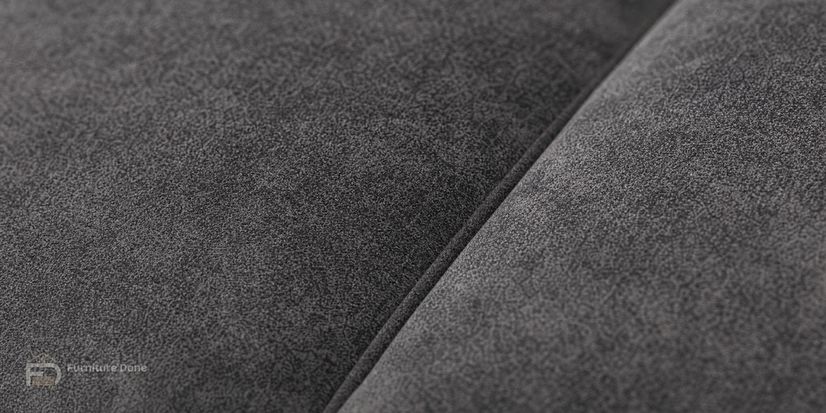 Faux Leather Grey fabric close-up — Furniture Done