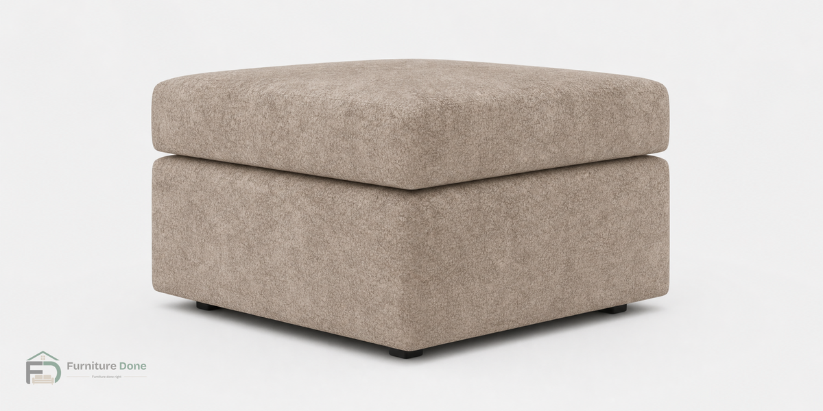 Footstool in Dapple Caramel — Furniture Done