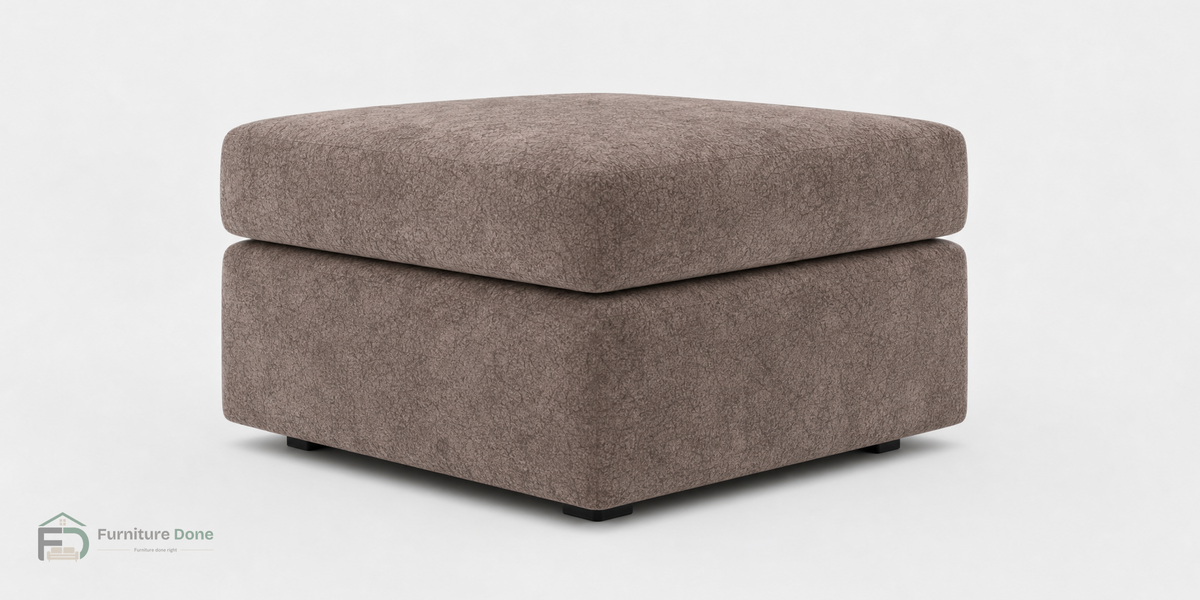 Footstool in Dapple Chocolate — Furniture Done
