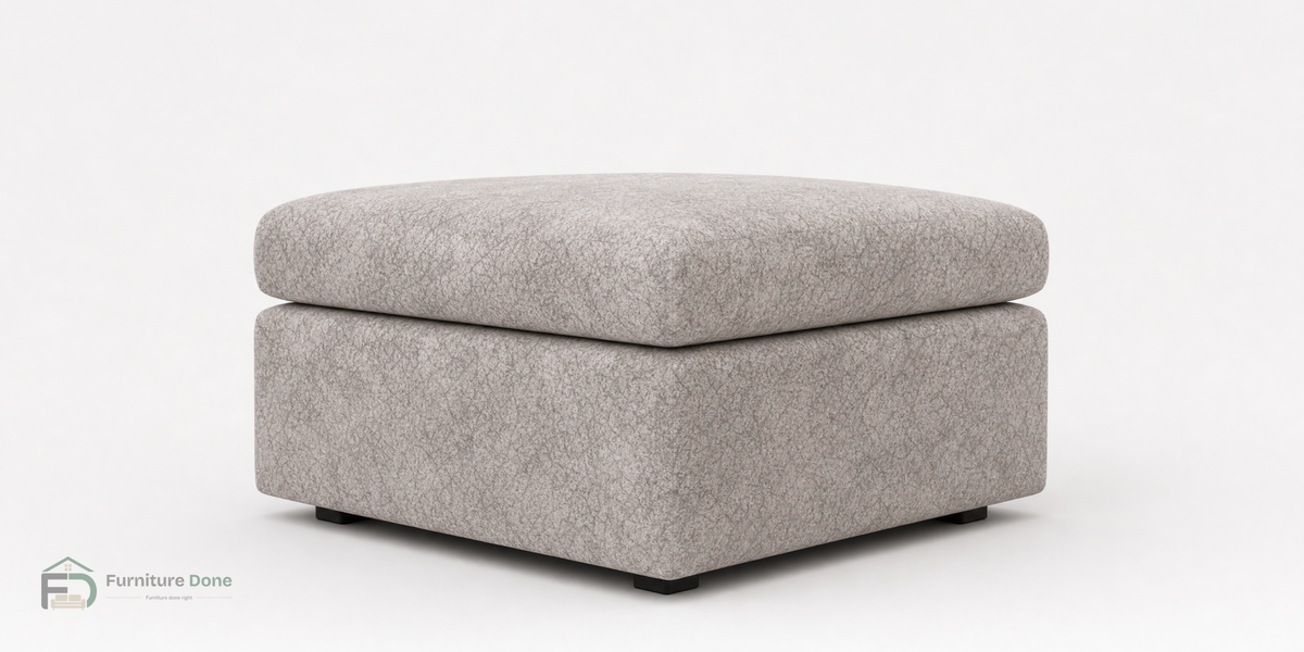 Footstool in Dapple Oatmeal — Furniture Done