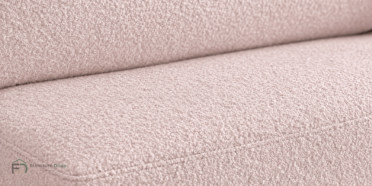 Teddy Bouclé Pink fabric close-up — Furniture Done