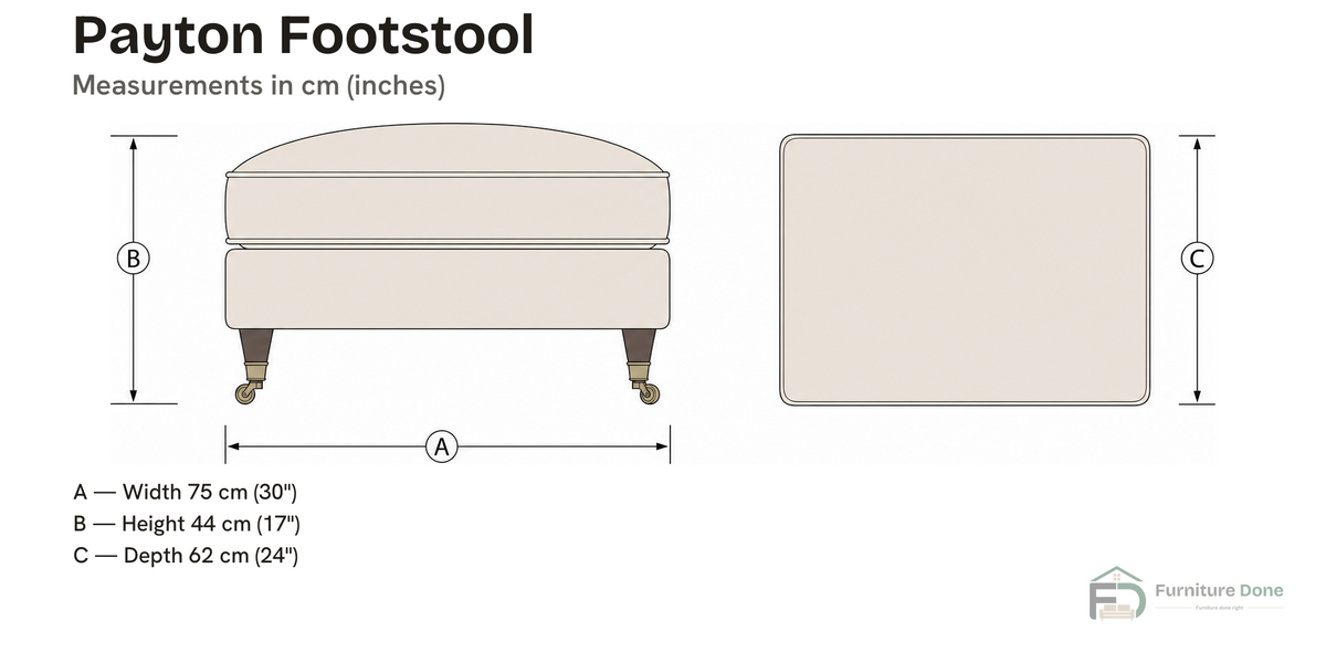 Footstool — dimensions