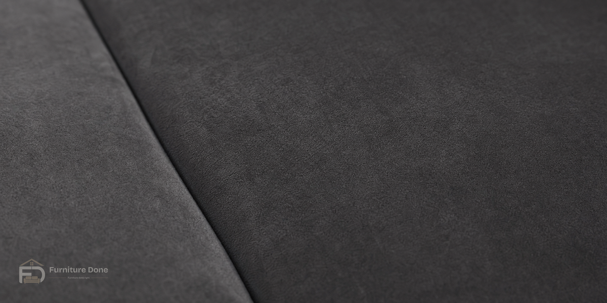 Plush Velvet Black fabric close-up — Furniture Done
