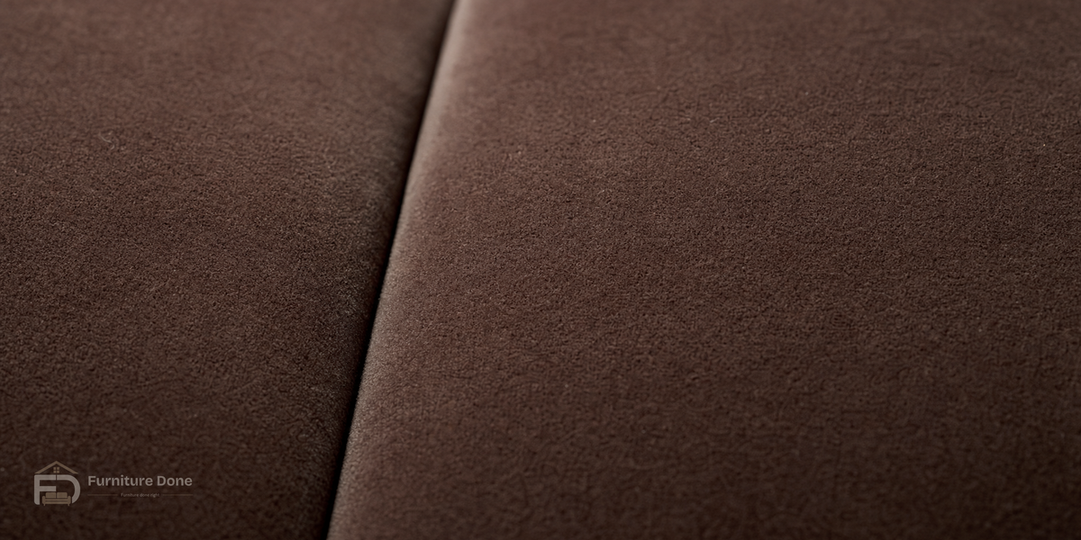 Plush Velvet Brown fabric close-up — Furniture Done