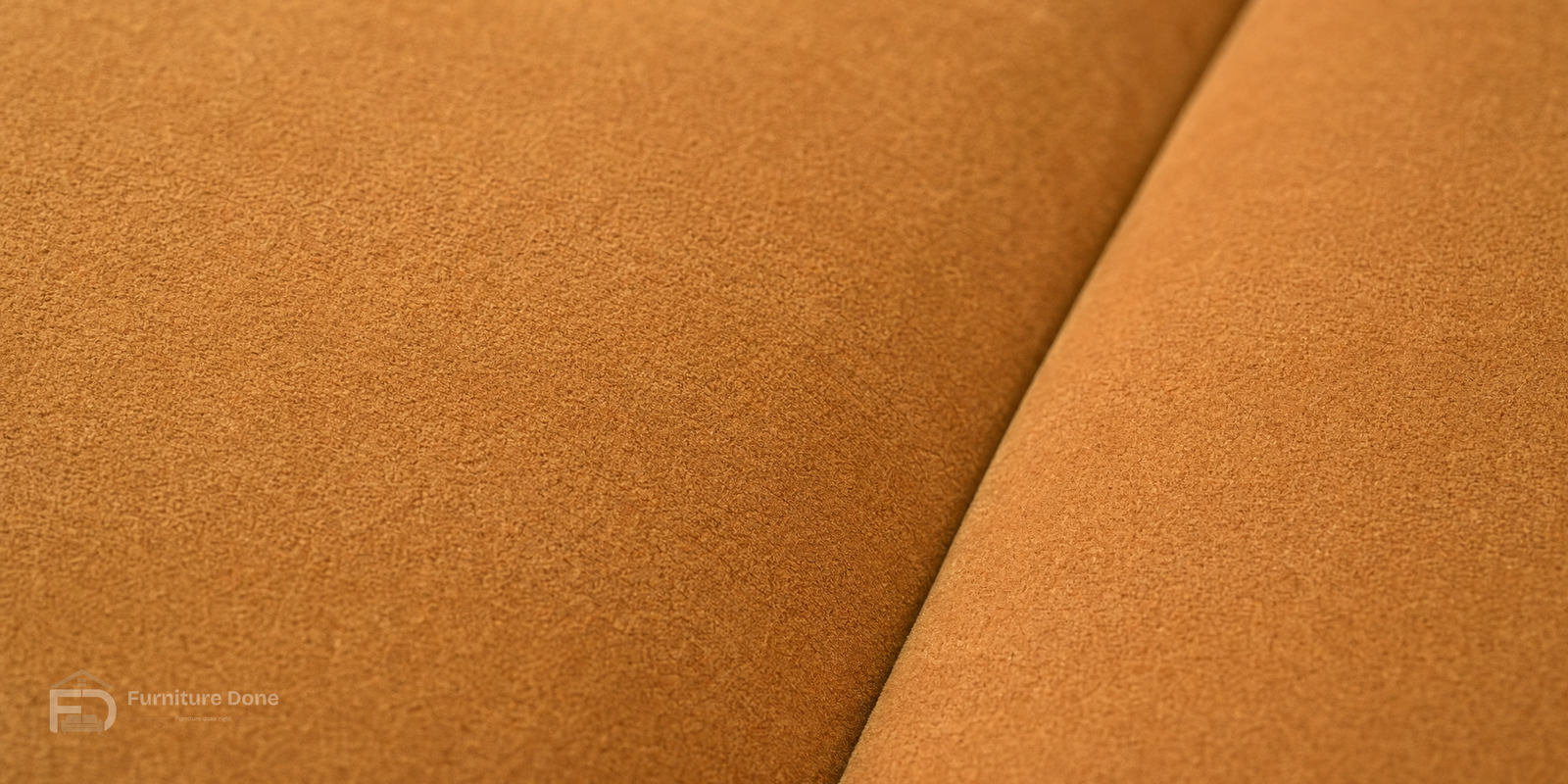 Plush Velvet Burnt Orange fabric close-up — Furniture Done