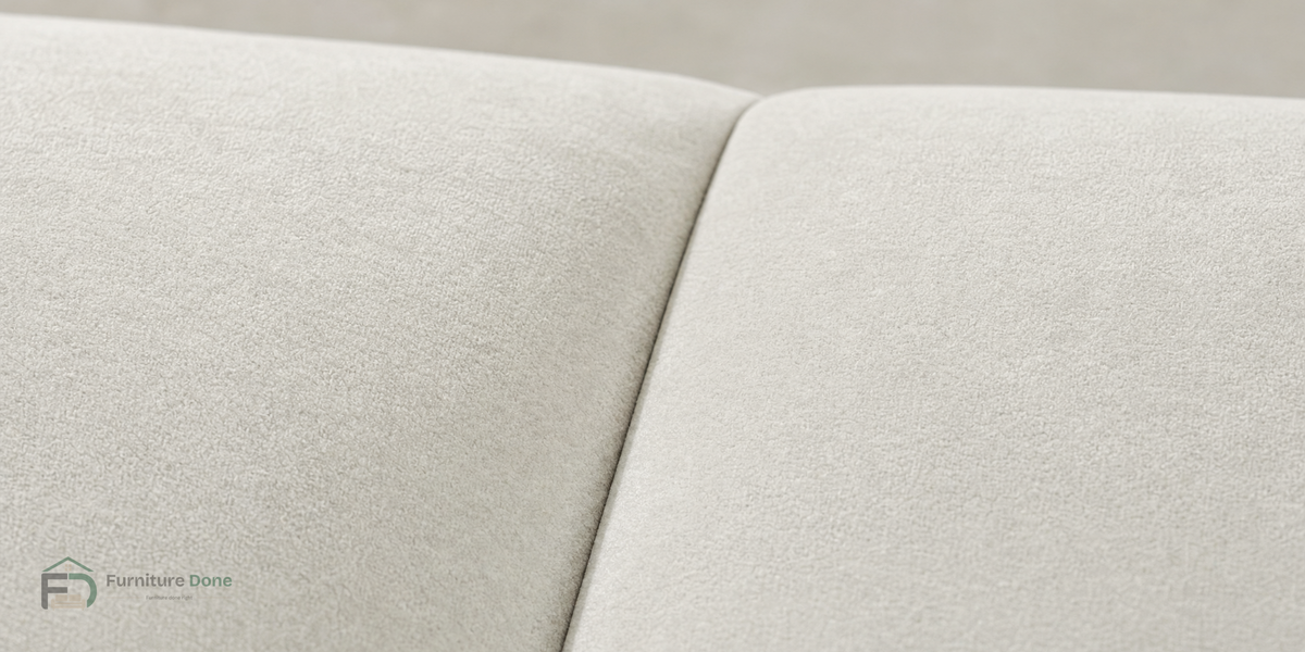 Plush Velvet Cream fabric close-up — Furniture Done