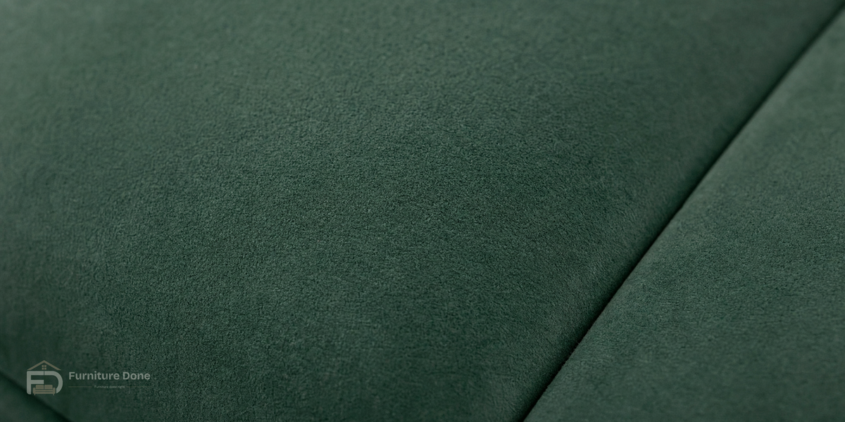 Plush Velvet Green fabric close-up — Furniture Done