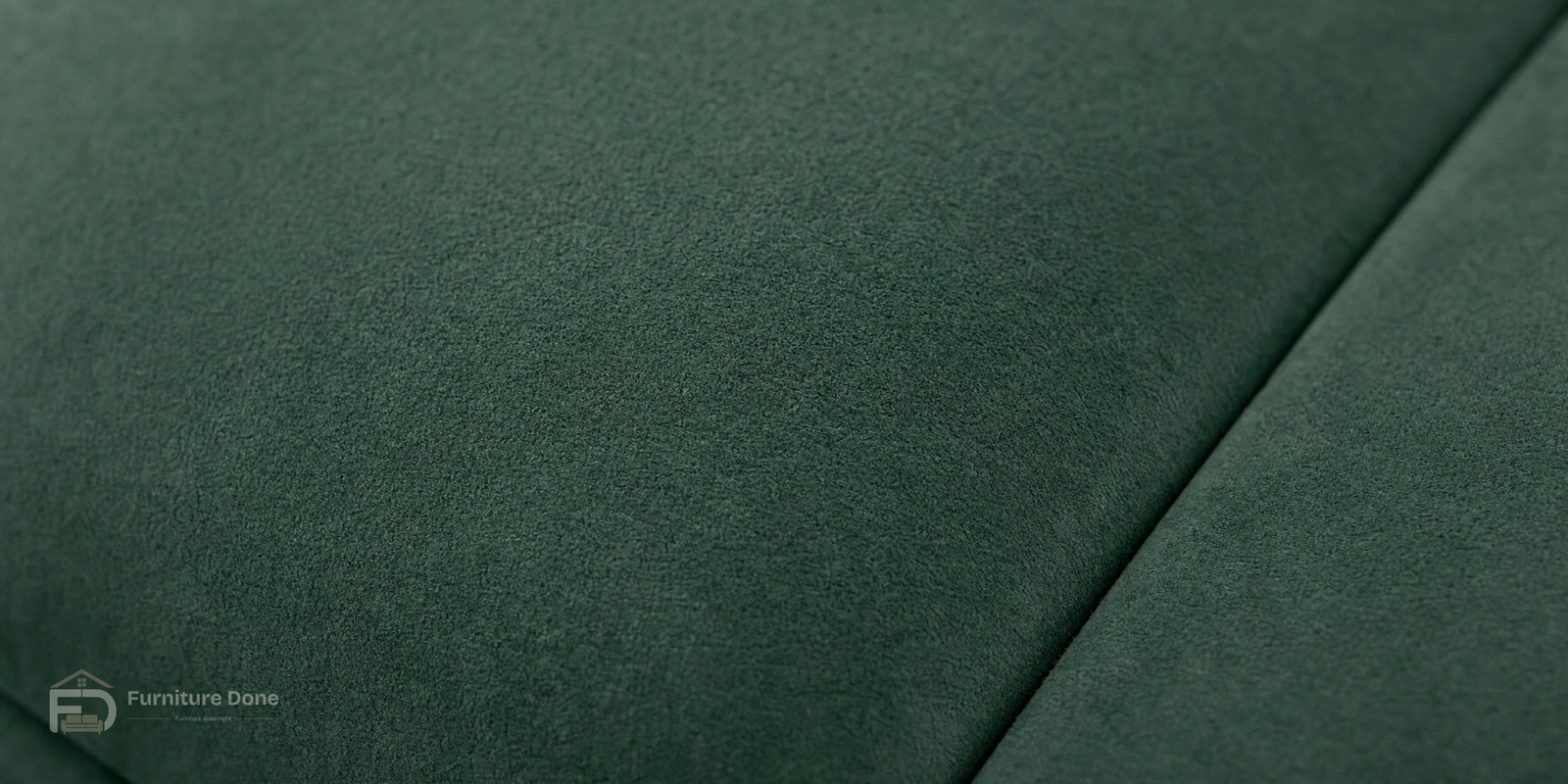 Plush Velvet Green fabric close-up — Furniture Done