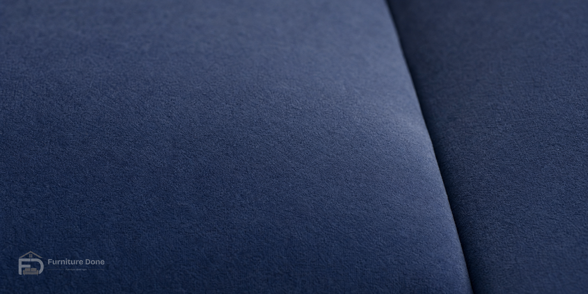Plush Velvet Navy fabric close-up — Furniture Done