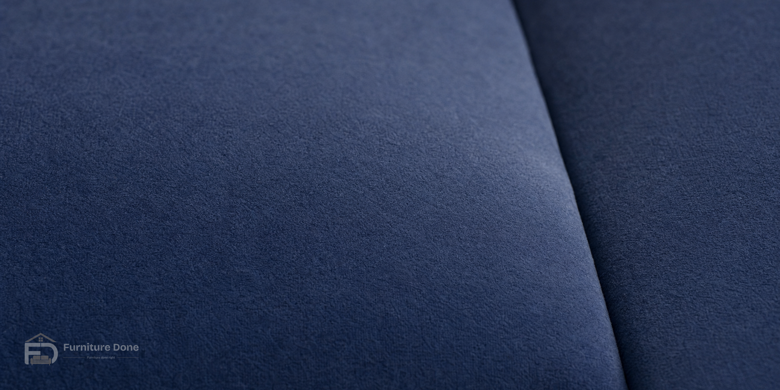 Plush Velvet Navy fabric close-up — Furniture Done