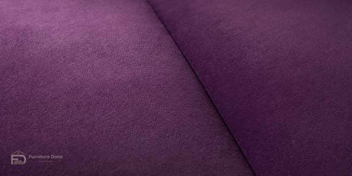 Plush Velvet Purple fabric close-up — Furniture Done
