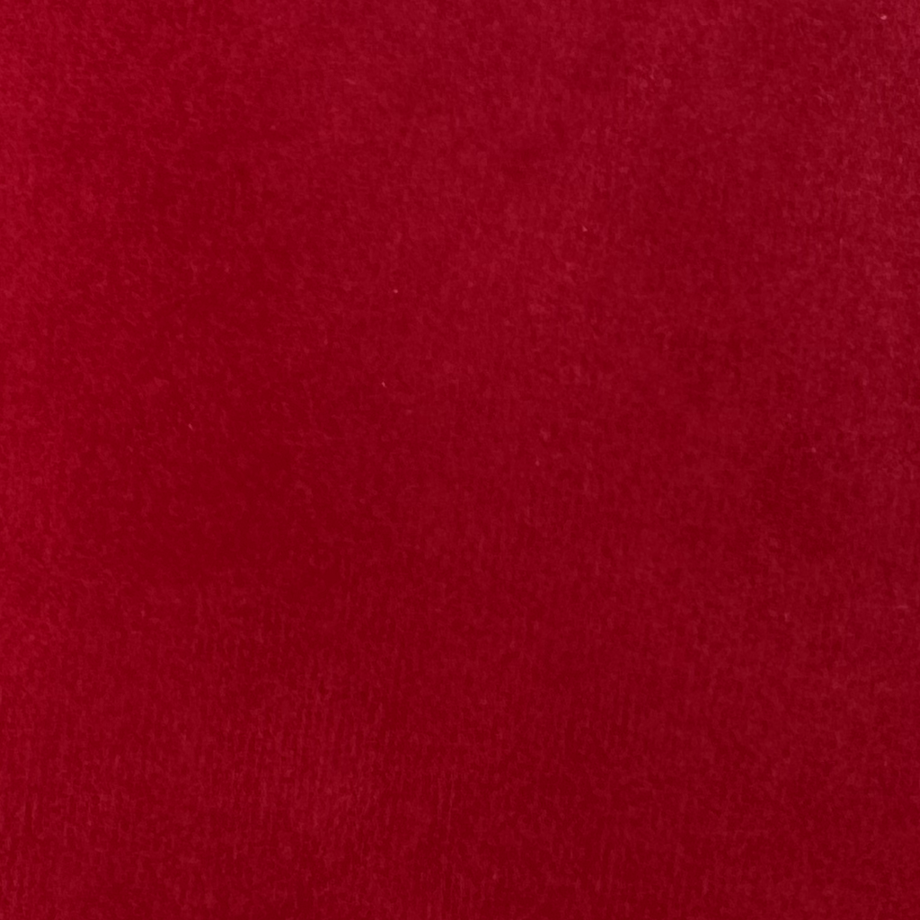 Plush Velvet fabric sample swatch in Red