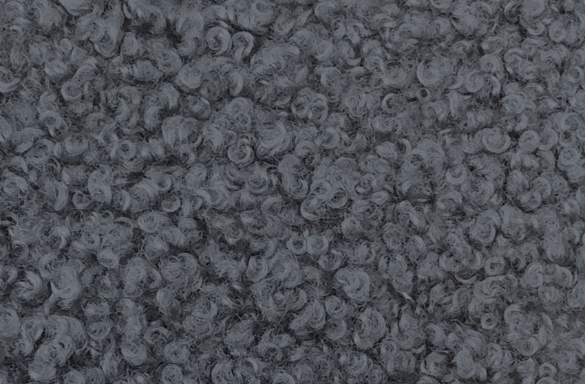 Teddy Bouclé fabric sample swatch in Grey